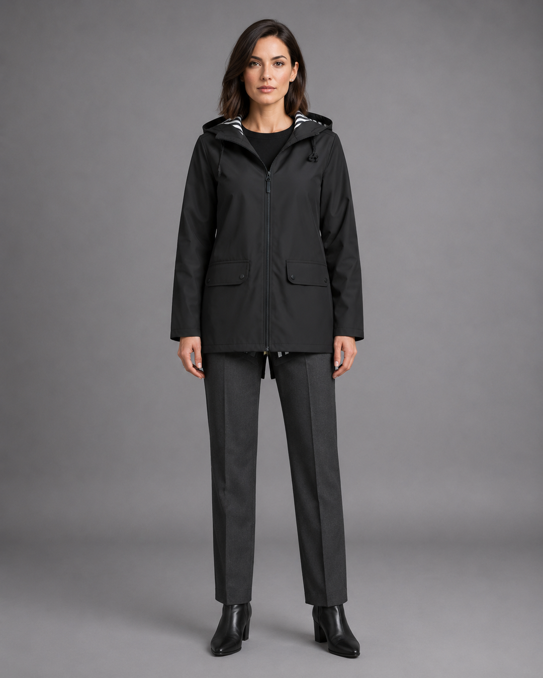 Xylia Refined Hooded Utility Jacket