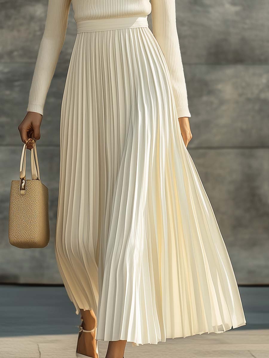 Tracy Pleated Knit Maxi Dress
