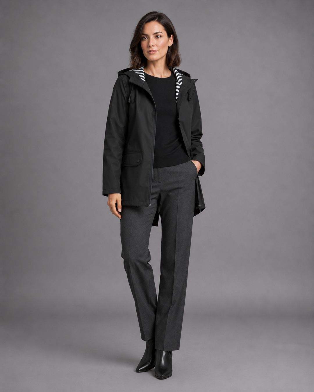 Xylia Refined Hooded Utility Jacket
