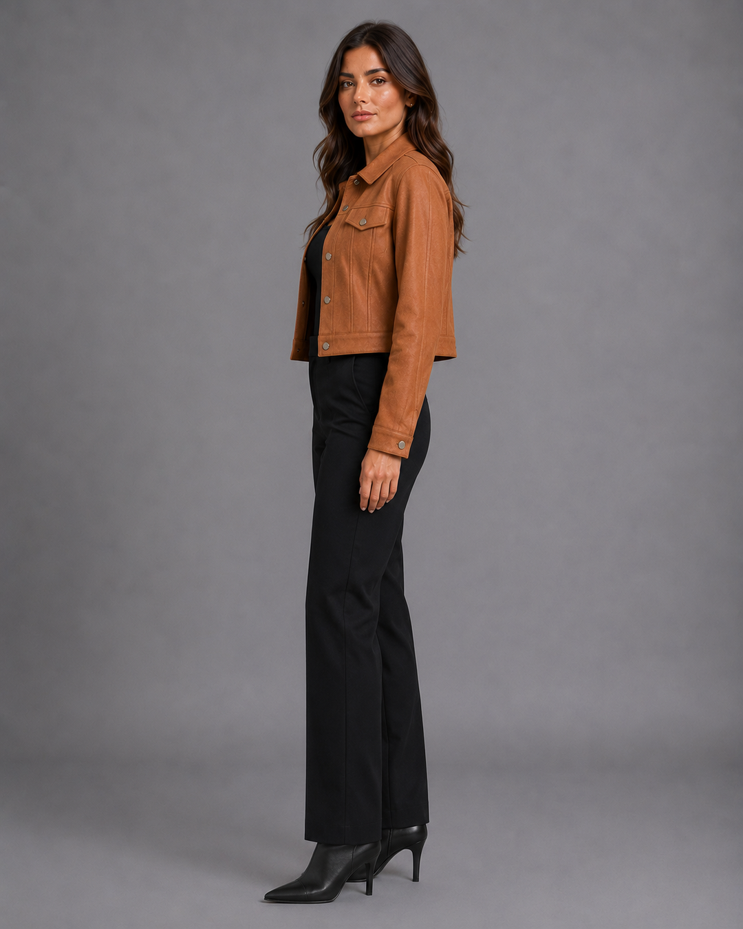 Ysolde Refined Cropped Moto Jacket