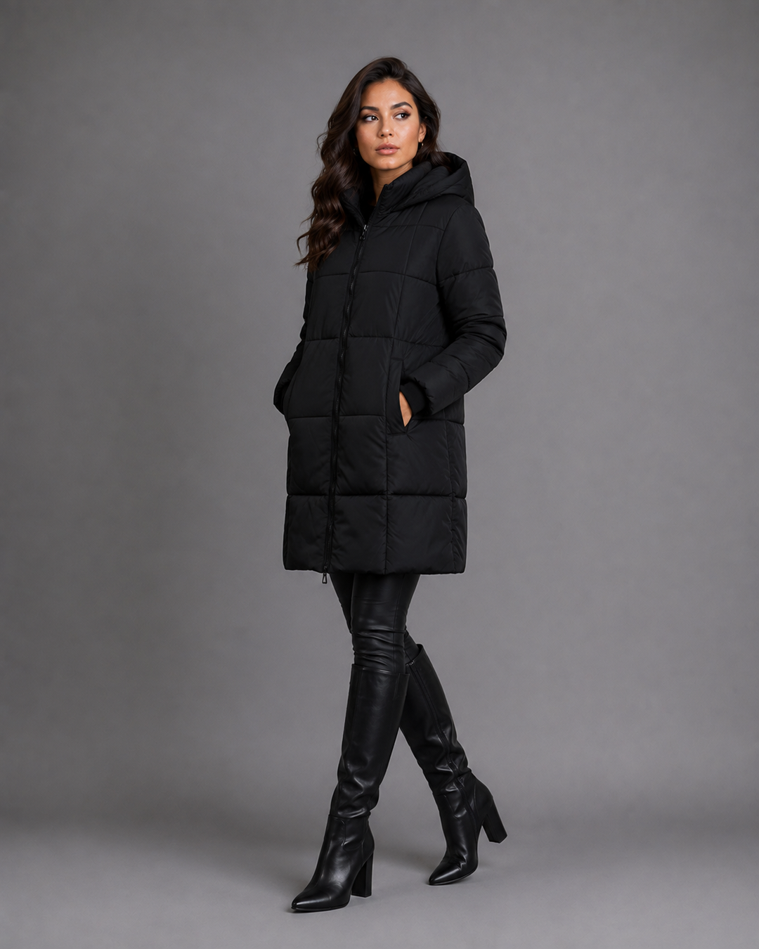 Nerina Contour Hooded Puffer Coat