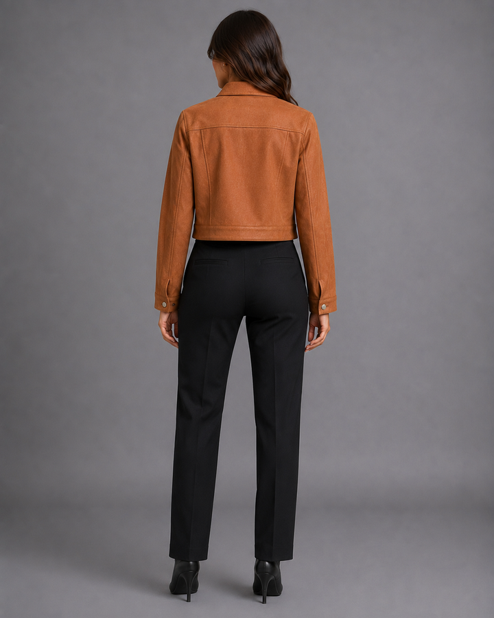 Ysolde Refined Cropped Moto Jacket