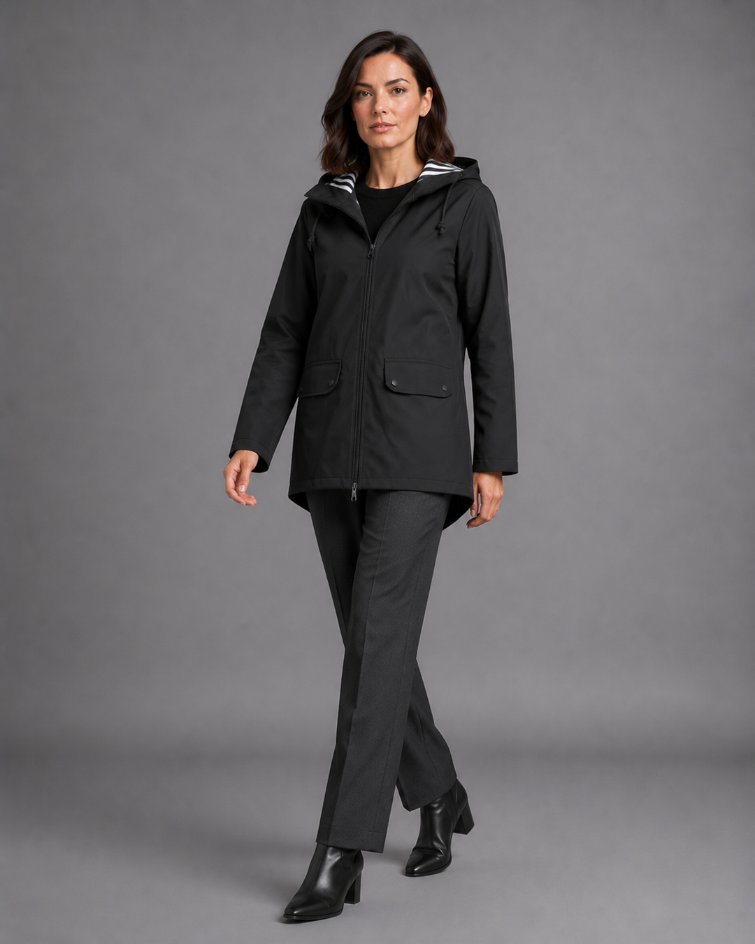 Xylia Refined Hooded Utility Jacket