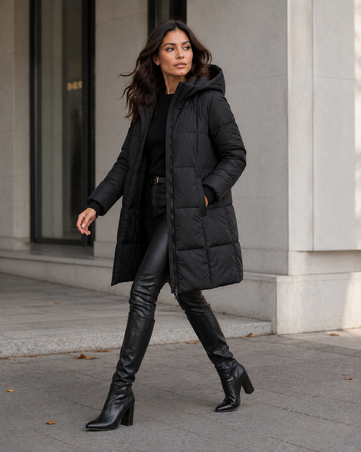 Nerina Contour Hooded Puffer Coat