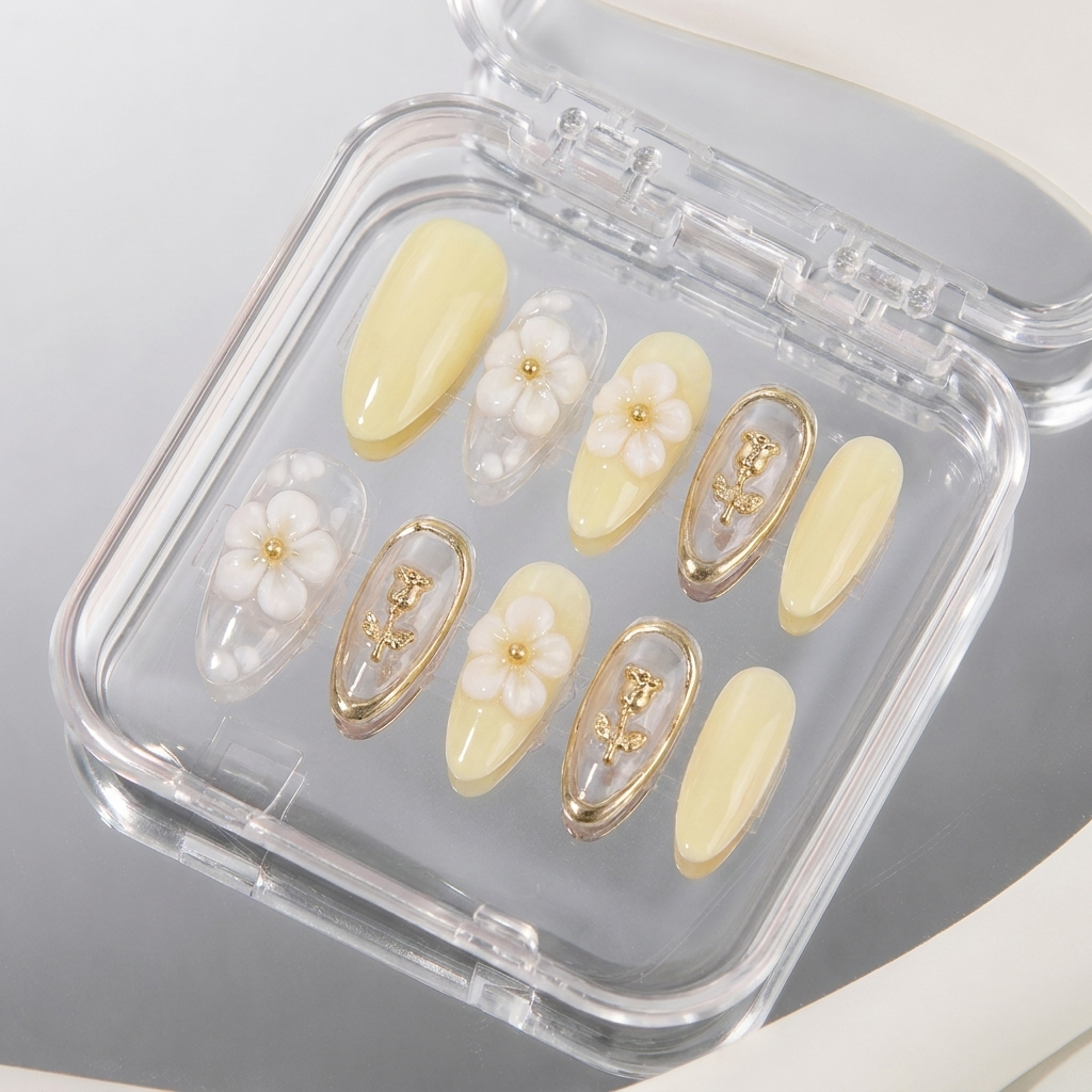 Pearl Blossom Press-On Nails