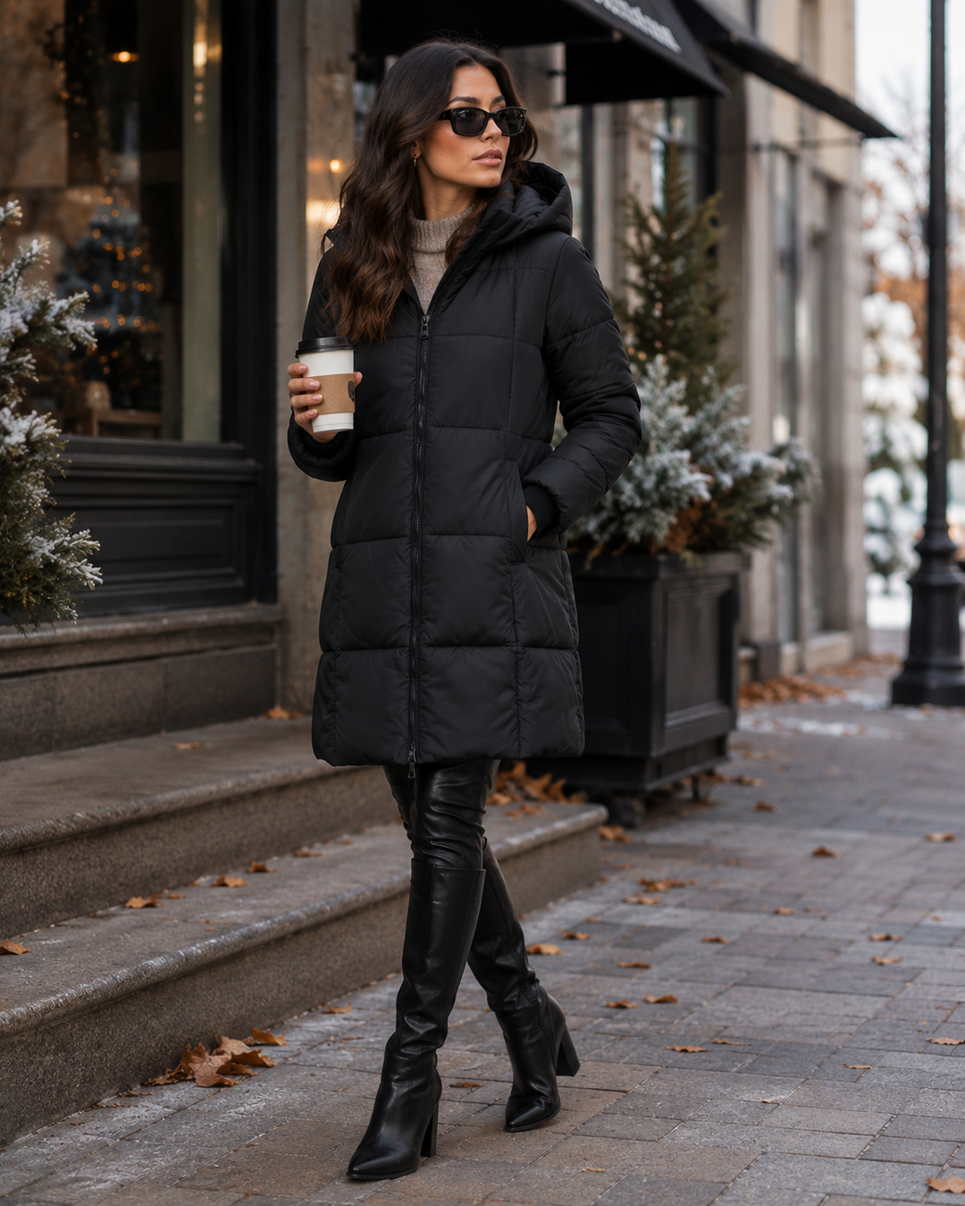 Nerina Contour Hooded Puffer Coat