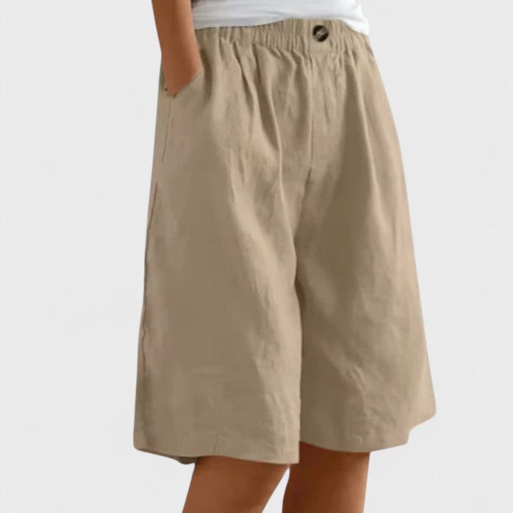 Katy Linen Blend Bermuda Shorts