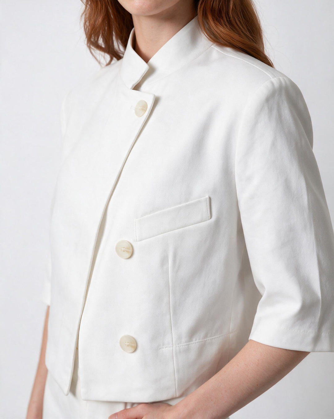 Gia Cropped Cape Sleeve Blazer