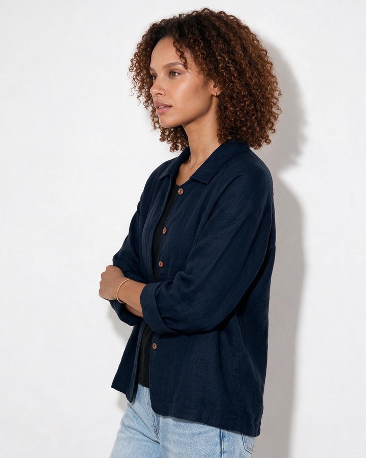 Lindsey Relaxed Button Front Jacket