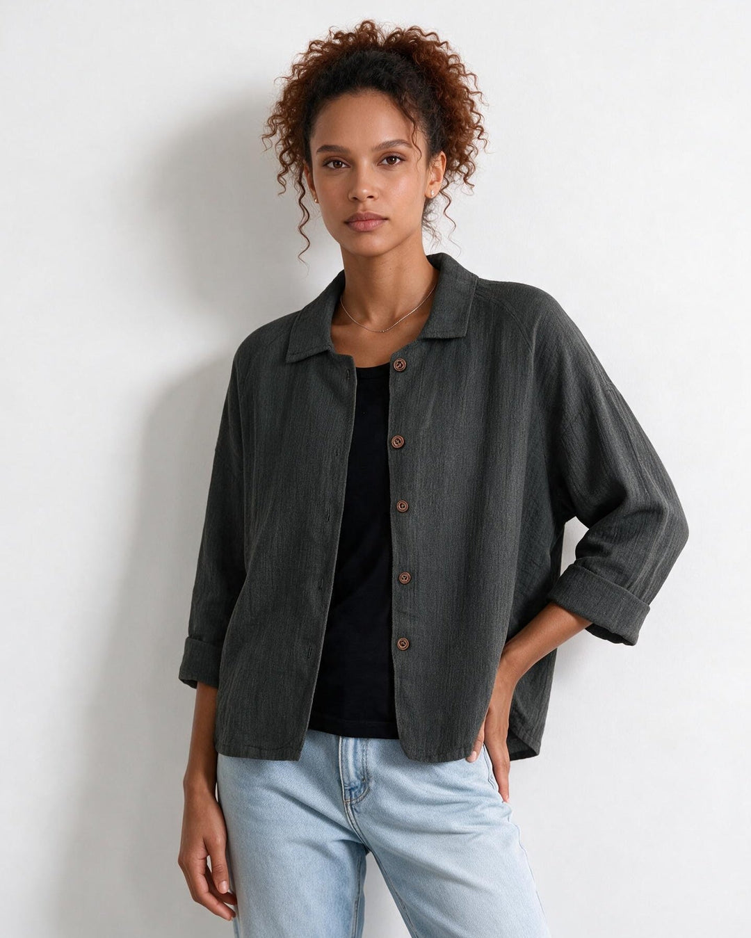 Lindsey Relaxed Button Front Jacket