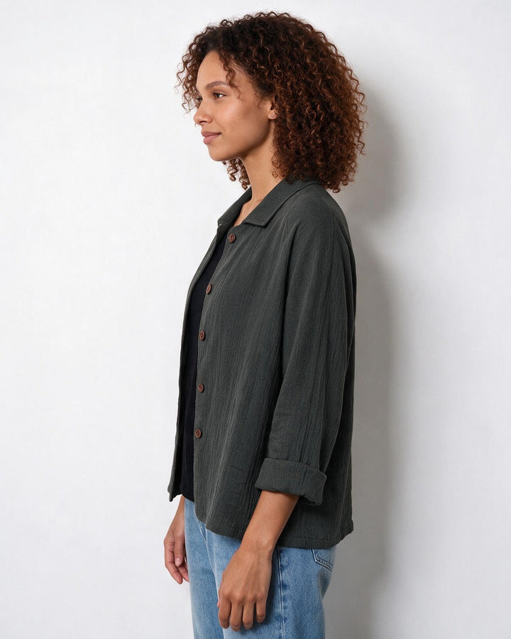 Lindsey Relaxed Button Front Jacket