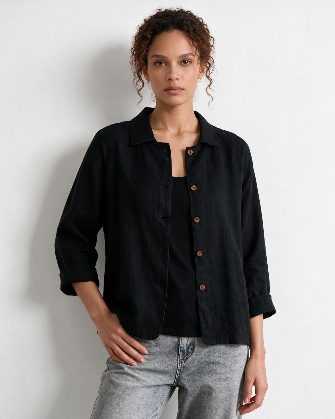 Lindsey Relaxed Button Front Jacket