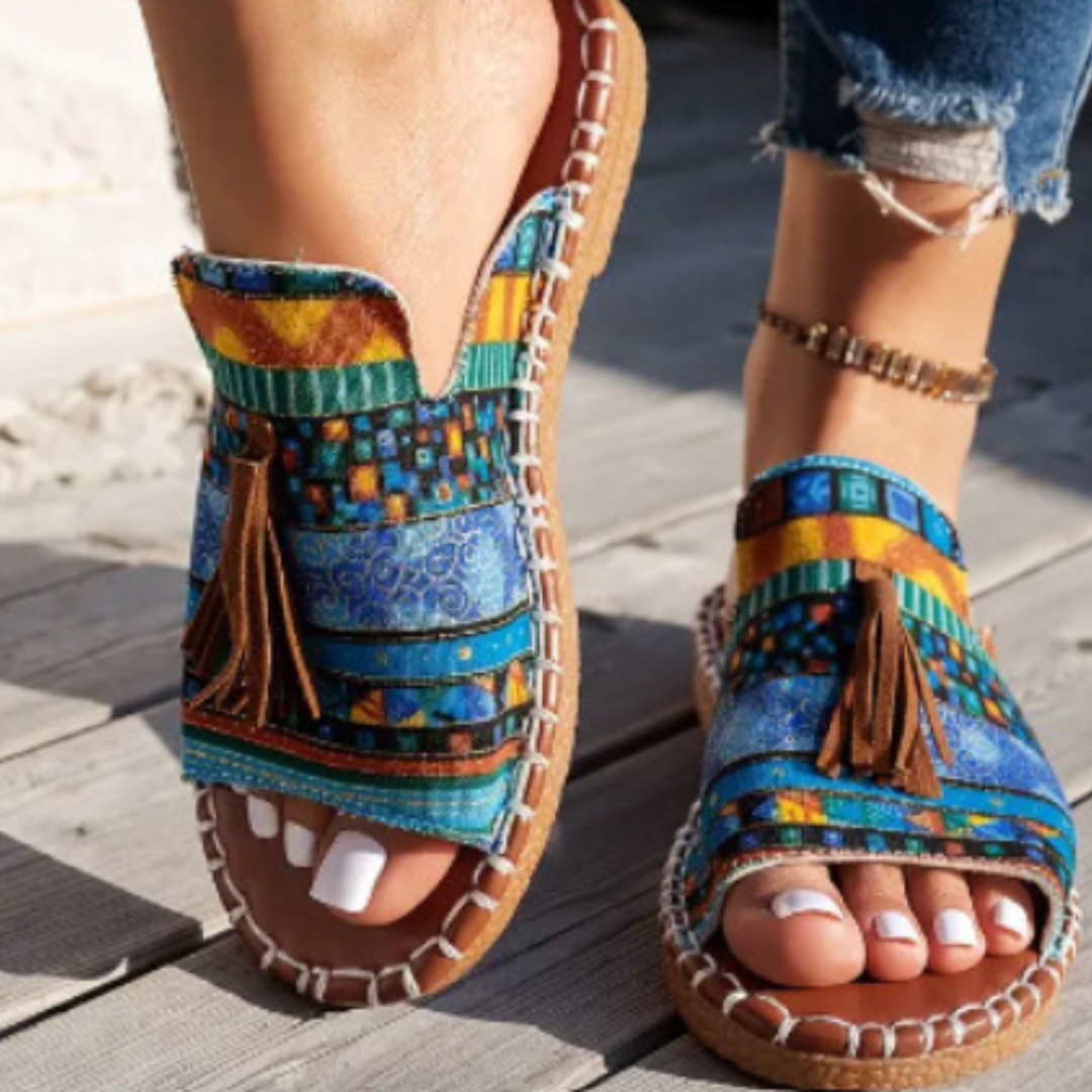 Robin Nomad Tassel Slide Sandals