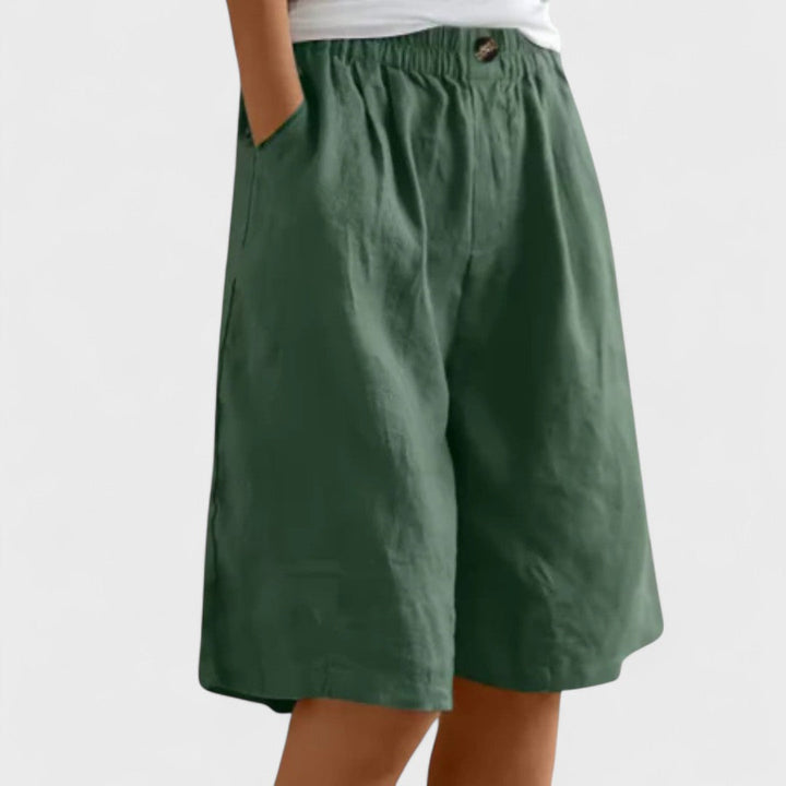 Katy Linen Blend Bermuda Shorts