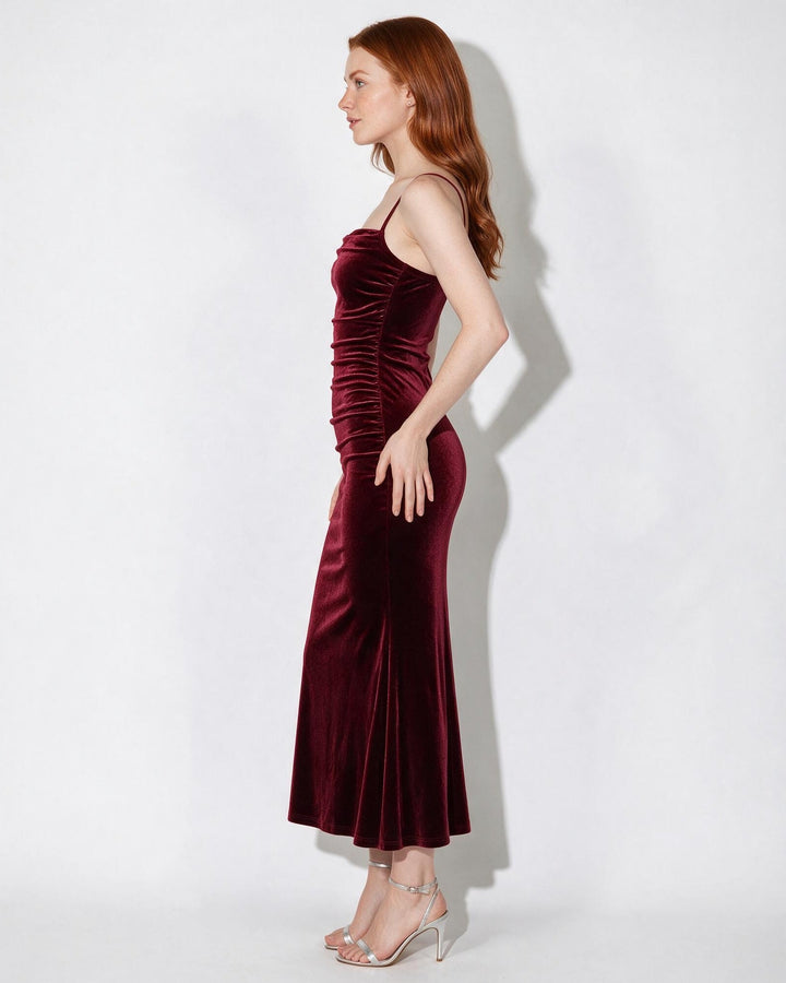 Delia Ruched Maxi Dress