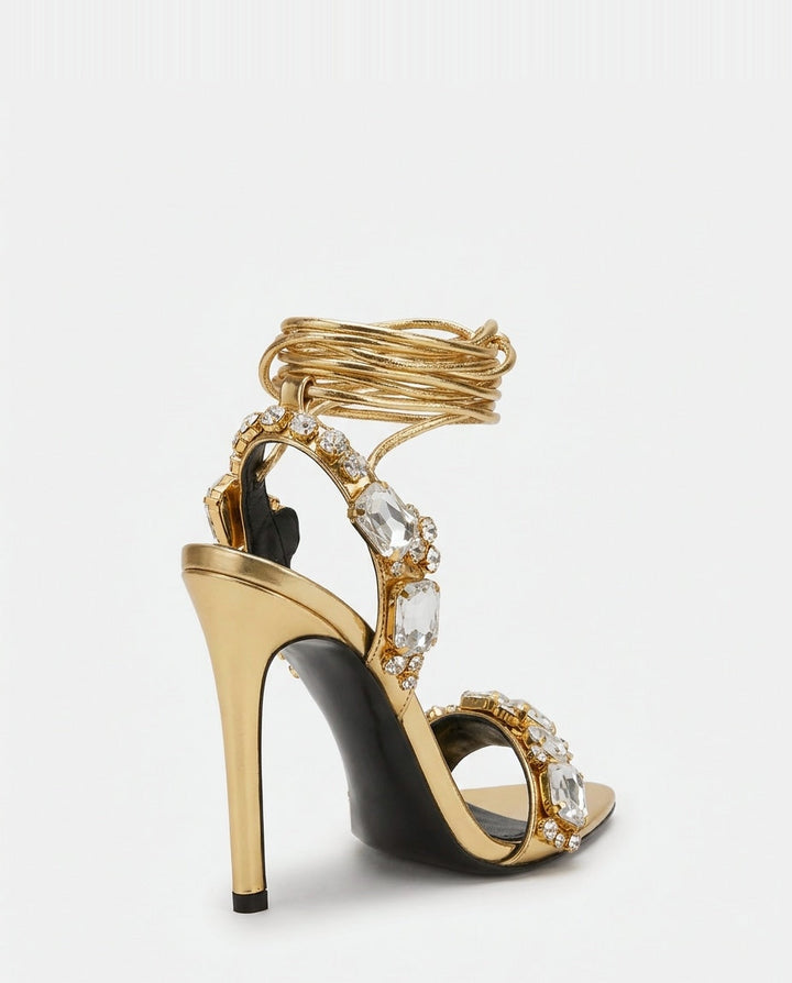 Margot Crystal Wraparound Stiletto Sandals