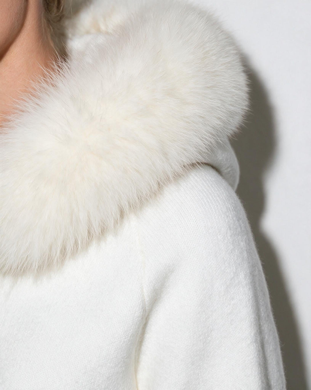 Rosanna Plush Collar Hooded Zip Jacket