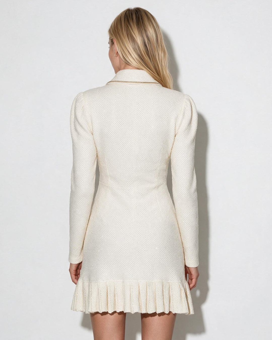 Isabel Pleated Hem Tailored Mini Dress