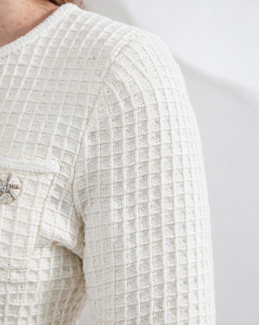 Eleni Embellished Tweed Mini Dress