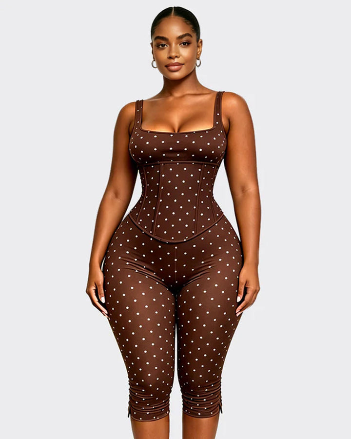 Layla Polka Dot Sculpting Jumpsuit