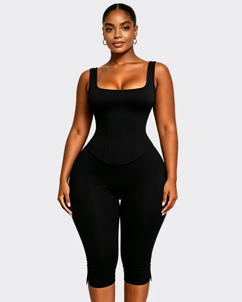 Layla Polka Dot Sculpting Jumpsuit