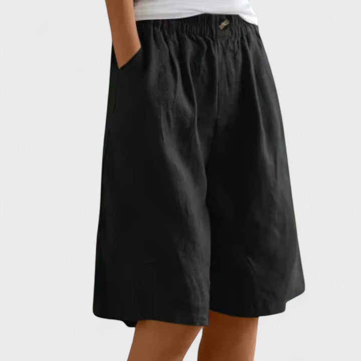 Katy Linen Blend Bermuda Shorts