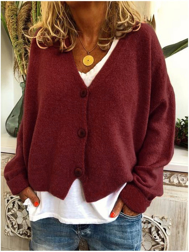Rialta V-Neck Button Cardigan