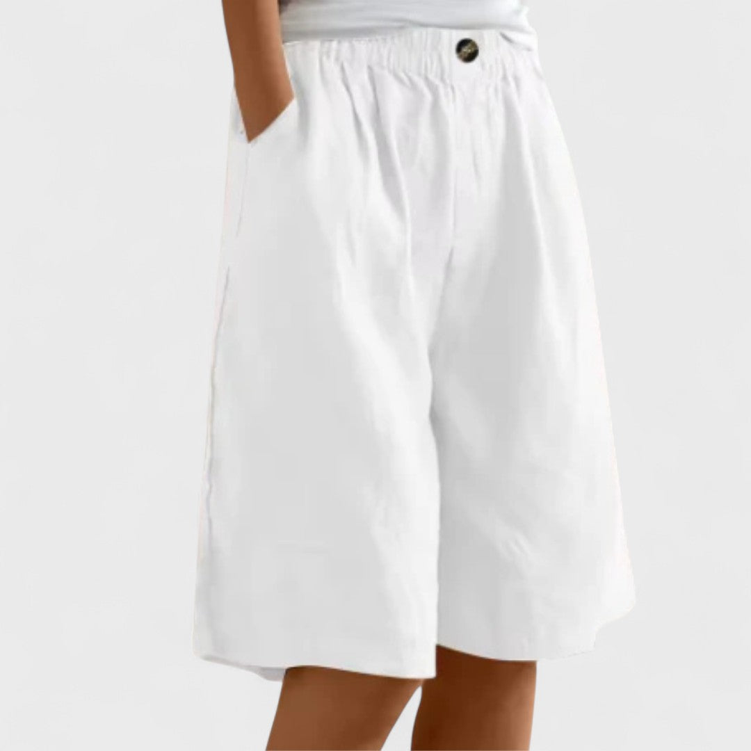 Katy Linen Blend Bermuda Shorts