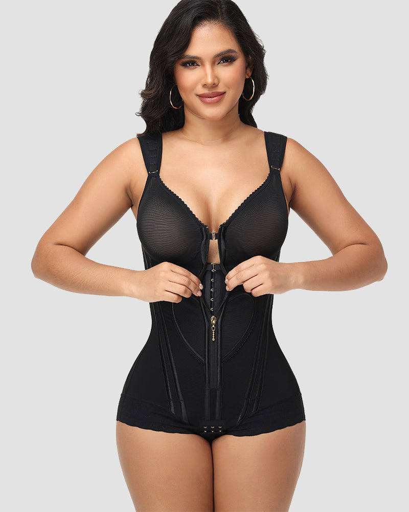 Pia Zip Front Contour Shapewear Bodysuit