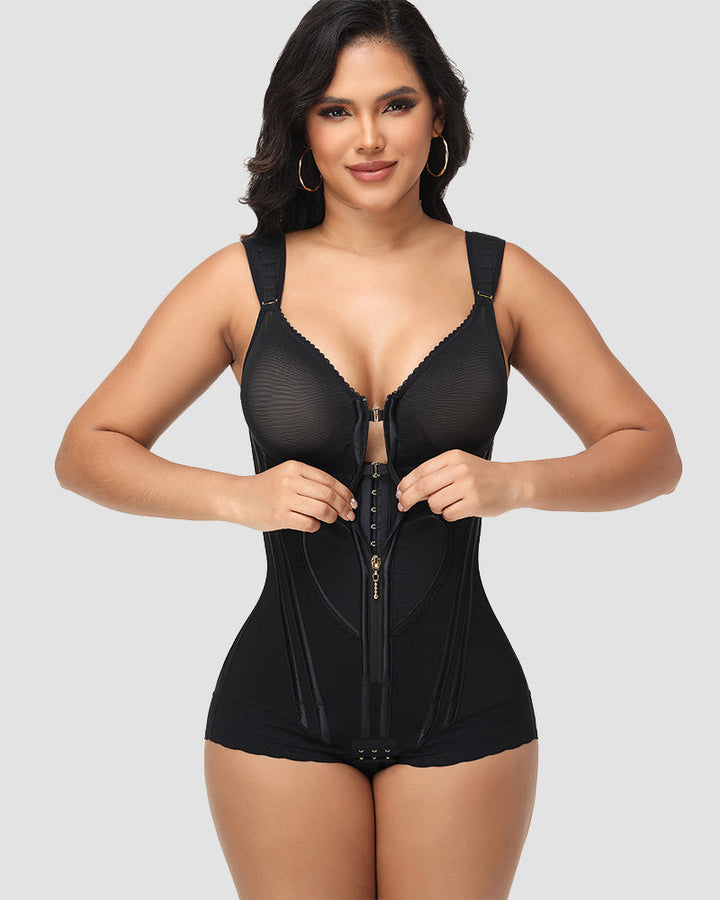 Pia Zip Front Contour Shapewear Bodysuit