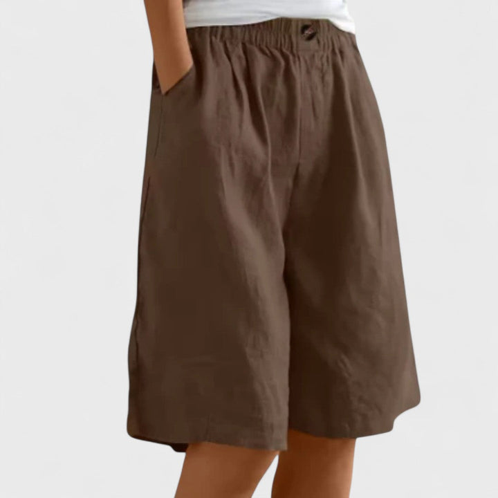 Katy Linen Blend Bermuda Shorts