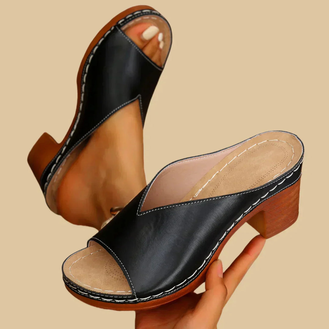 Lisa Marbella Slip-On Heeled Sandals