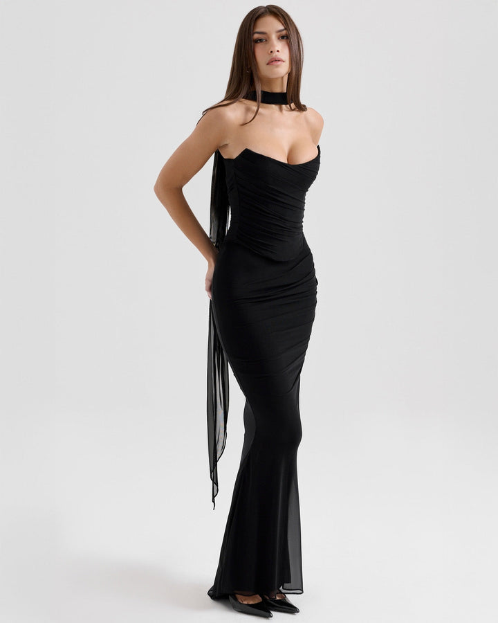 Jenny Ruched Strapless Maxi Dress
