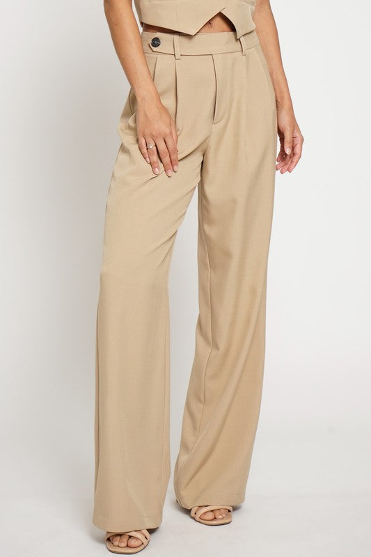 Peppa Pleated Wide Leg Pants
