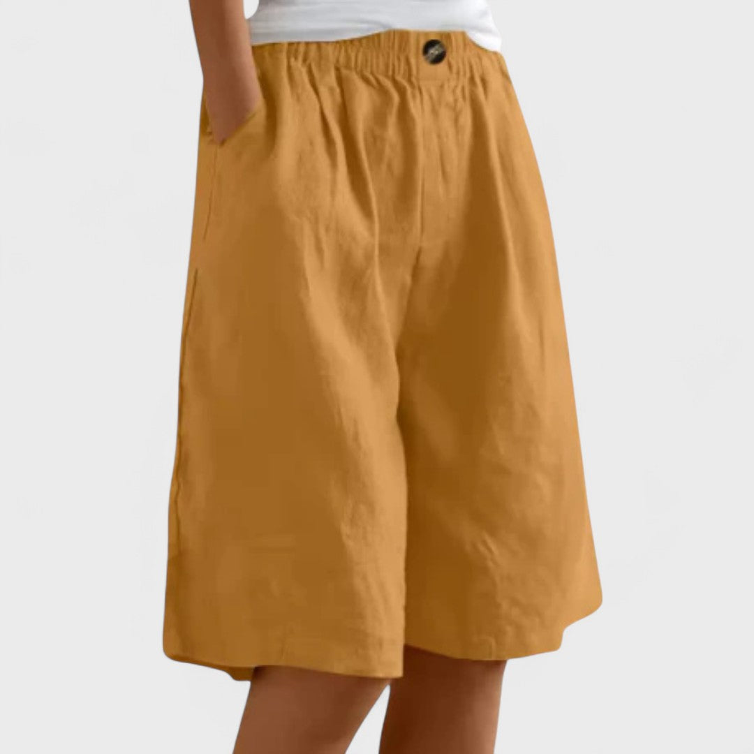 Katy Linen Blend Bermuda Shorts