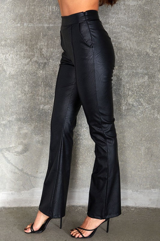 Juliana Faux Leather Straight Leg Pants