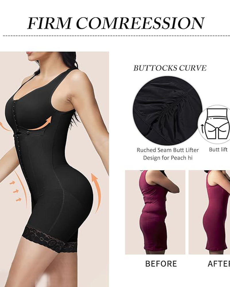 Melody Zip Front Contour Shapewear Bodysuit