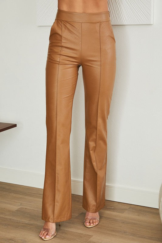 Sadie Faux Leather Flared Pants