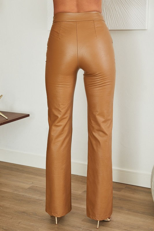 Sadie Faux Leather Flared Pants