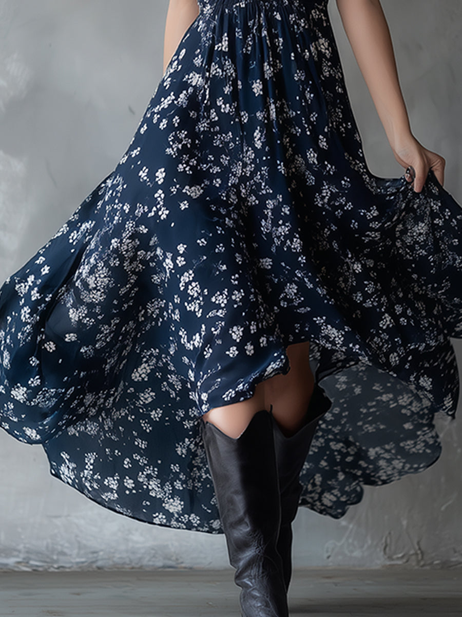 Nash Floral Halter Midi Dress