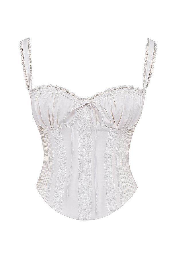 Cora Lace Trim Corset Cami Top