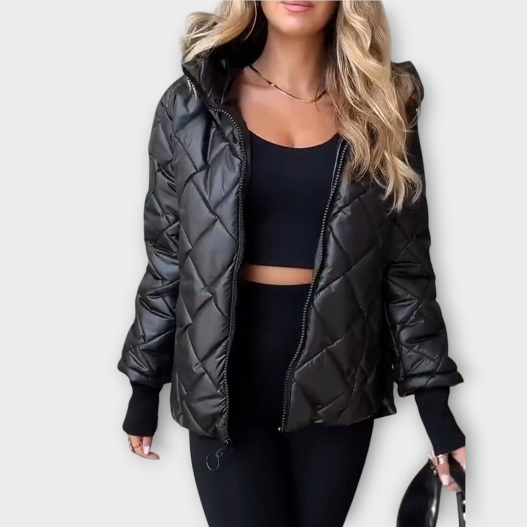 Anais Diamond Quilted Hooded Jacket
