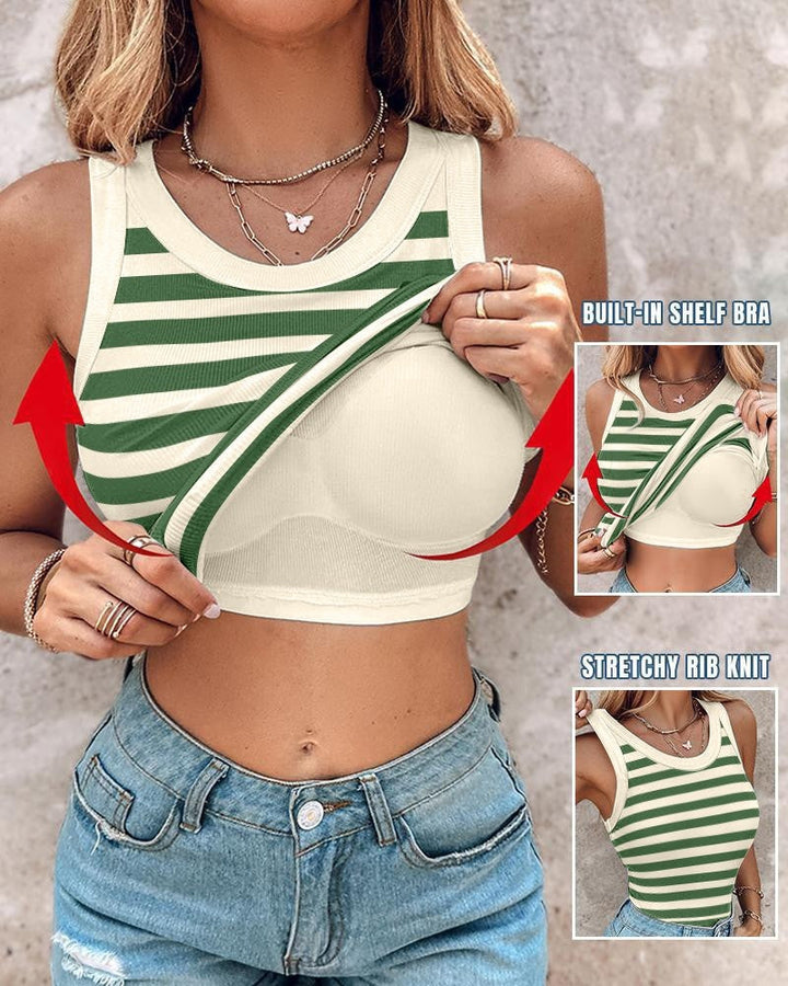 Jellie Ribbed Sleeveless Tank Top