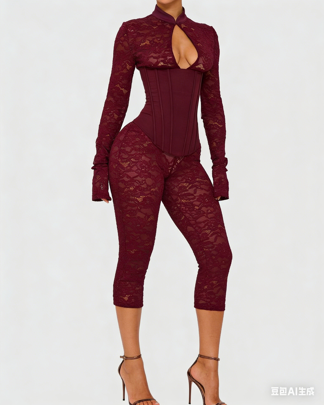 Vida Lace Cut-Out Jumpsuit