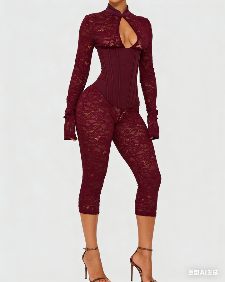 Vida Lace Cut-Out Jumpsuit