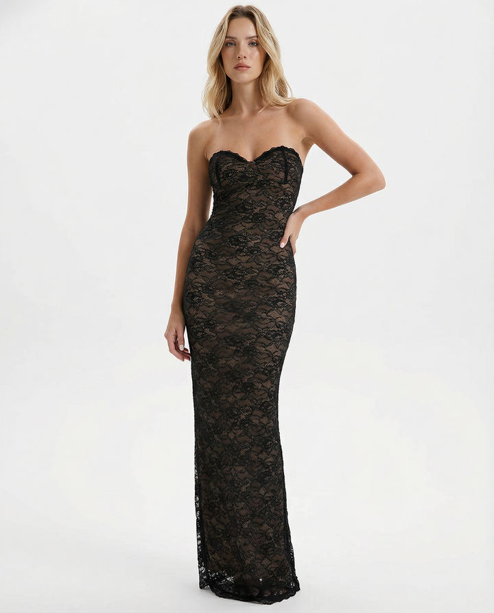 Rona Lace Corset Maxi Dress