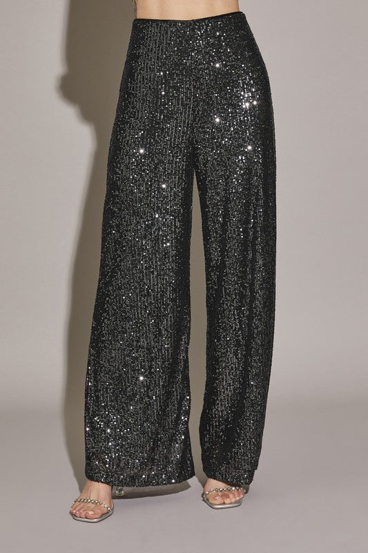 Milan Sequin Wide Leg Pants