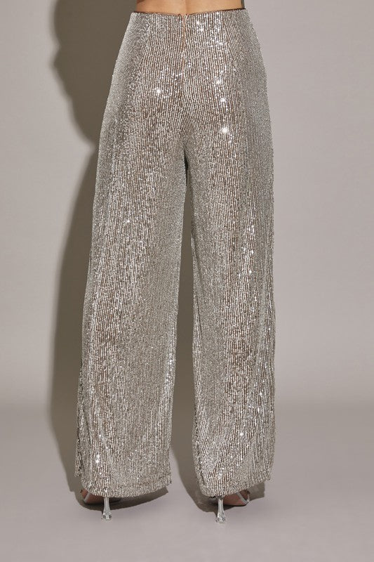Kaitlyn Shimmer Wide Leg Pants
