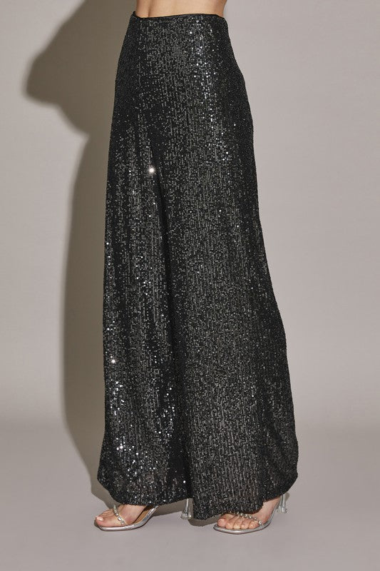 Milan Sequin Wide Leg Pants