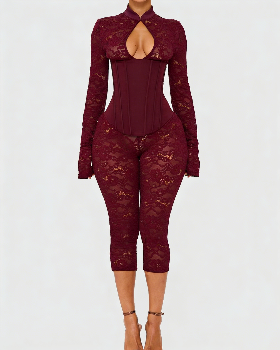 Vida Lace Cut-Out Jumpsuit